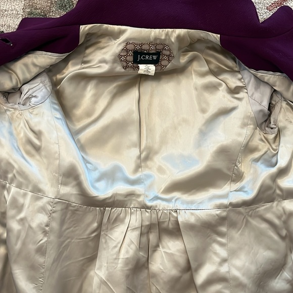 J. Crew Plum Coat with Thinsulate Size 2P - Picture 9 of 13